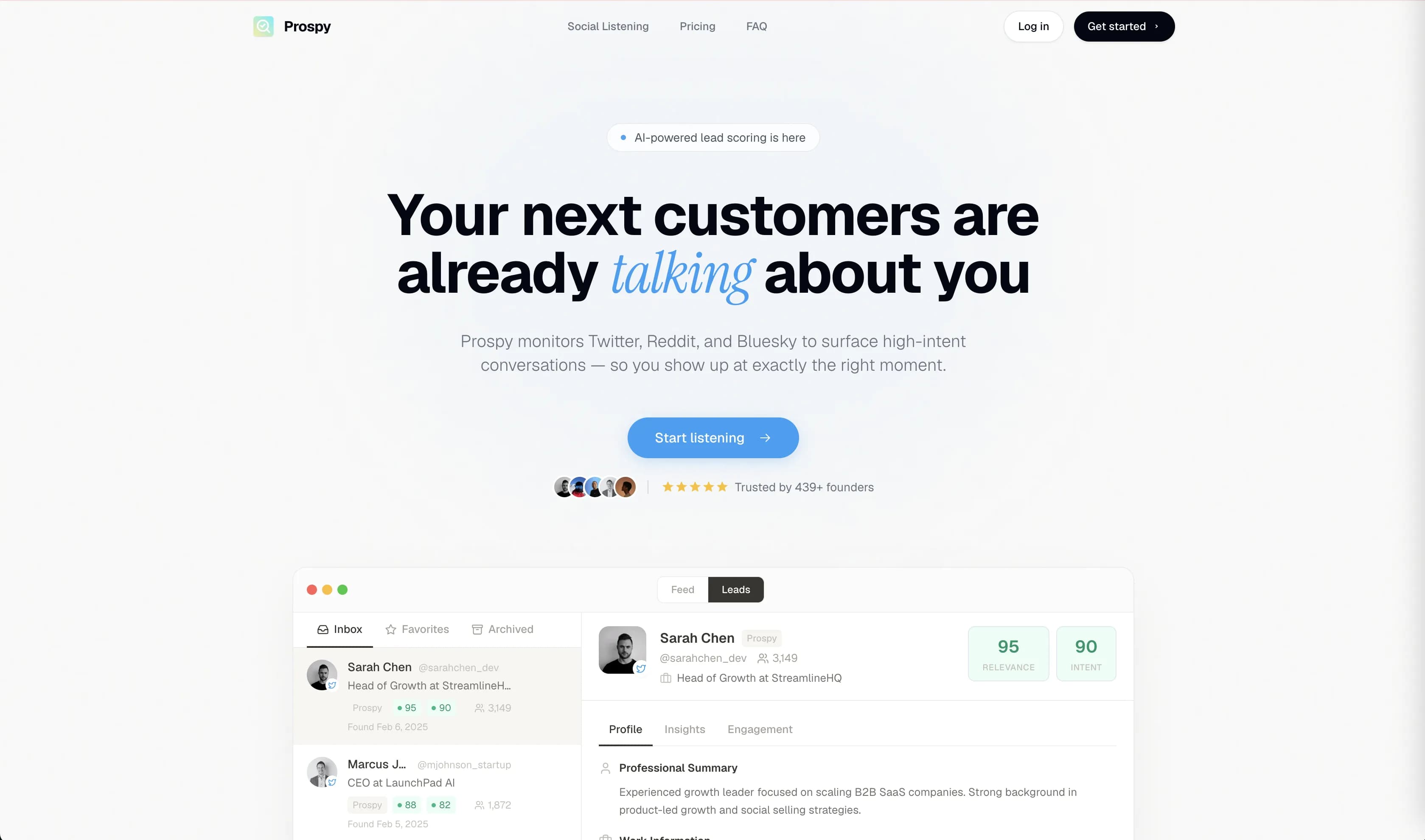 Prospy, built on AnotherWrapper